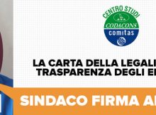 IL CODACONS LANCIA "LA CARTA DELLA LEGALITA’ E DELLA TRASPARENZA. TANASI: UN IMPEGNO PER LE AMMINISTRAZIONI CONTRO LA CORRUZIONE E IL MALAFFARE, A FAVORE DELLA TRASPARENZA.