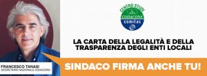 IL CODACONS LANCIA "LA CARTA DELLA LEGALITA’ E DELLA TRASPARENZA. TANASI: UN IMPEGNO PER LE AMMINISTRAZIONI CONTRO LA CORRUZIONE E IL MALAFFARE, A FAVORE DELLA TRASPARENZA.