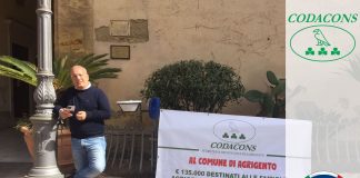 Agrigento: da Codacons Sicilia, Codacons Nazionale e MPCI solidarietà a Giuseppe Di Rosa Codacons solidarietà Giuseppe Di Rosa