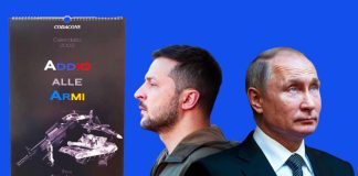 Tanasi invia calendario 2023 contro la guerra a Putin e Zelensky calendario contro la guerra