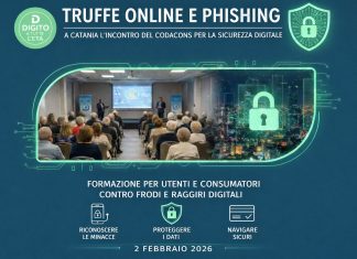 TRUFFE ONLINE E PHISHING: A CATANIA L’INCONTRO DEL CODACONS PER LA SICUREZZA DIGITALE sicurezza digitale truffe online