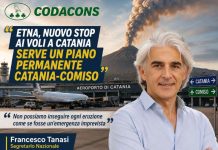 Etna, nuovo stop ai voli a Catania. Tanasi (Codacons): serve un piano permanente Catania-Comiso voli sospesi aeroporto Catania