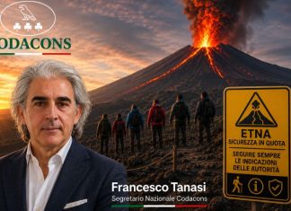 Etna, cresce l’afflusso di visitatori durante l’eruzione. Tanasi (Codacons): lo spettacolo del vulcano non deve far dimenticare la sicurezza eruzione Etna turisti