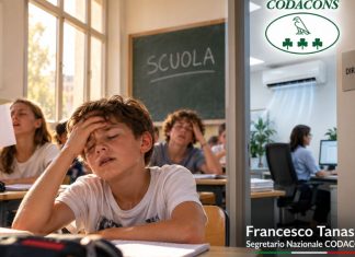 Scuole roventi, Tanasi (Codacons) a istituzioni e presidi: spegnete i climatizzatori dei vostri uffici aule roventi
