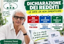 730/2026, Codacons, scadenza il 30 Settembre. Tanasi “Non aspettate l’ultimo giorno” scadenza 730