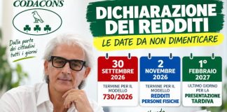 730/2026, Codacons, scadenza il 30 Settembre. Tanasi “Non aspettate l’ultimo giorno” scadenza 730